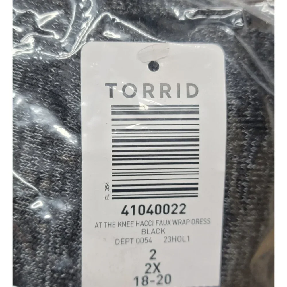 NWT Torrid 2 At The Knee Hacci Faux Wrap Dress 2X 18 20 - Picture 6 of 8